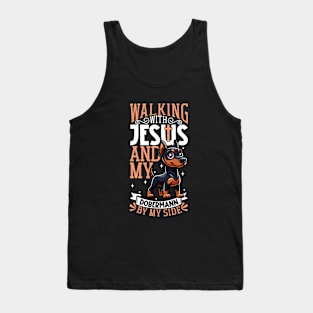 Jesus and dog - Dobermann Tank Top